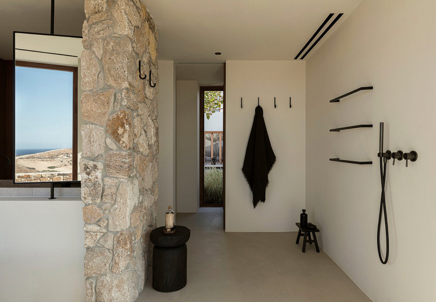 Stone entrance corridor