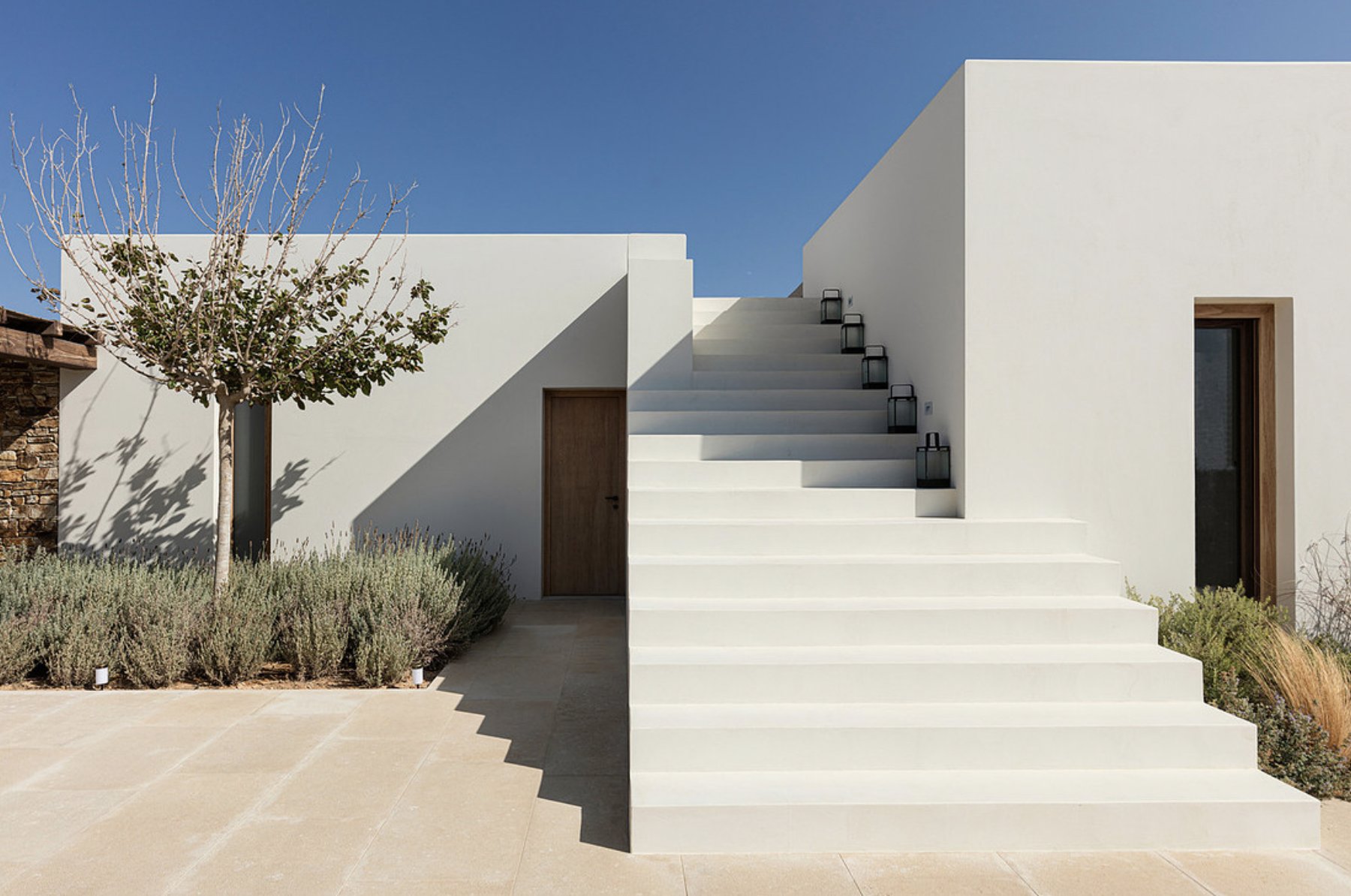Exterior staircase and entrance, Perihelion Residence