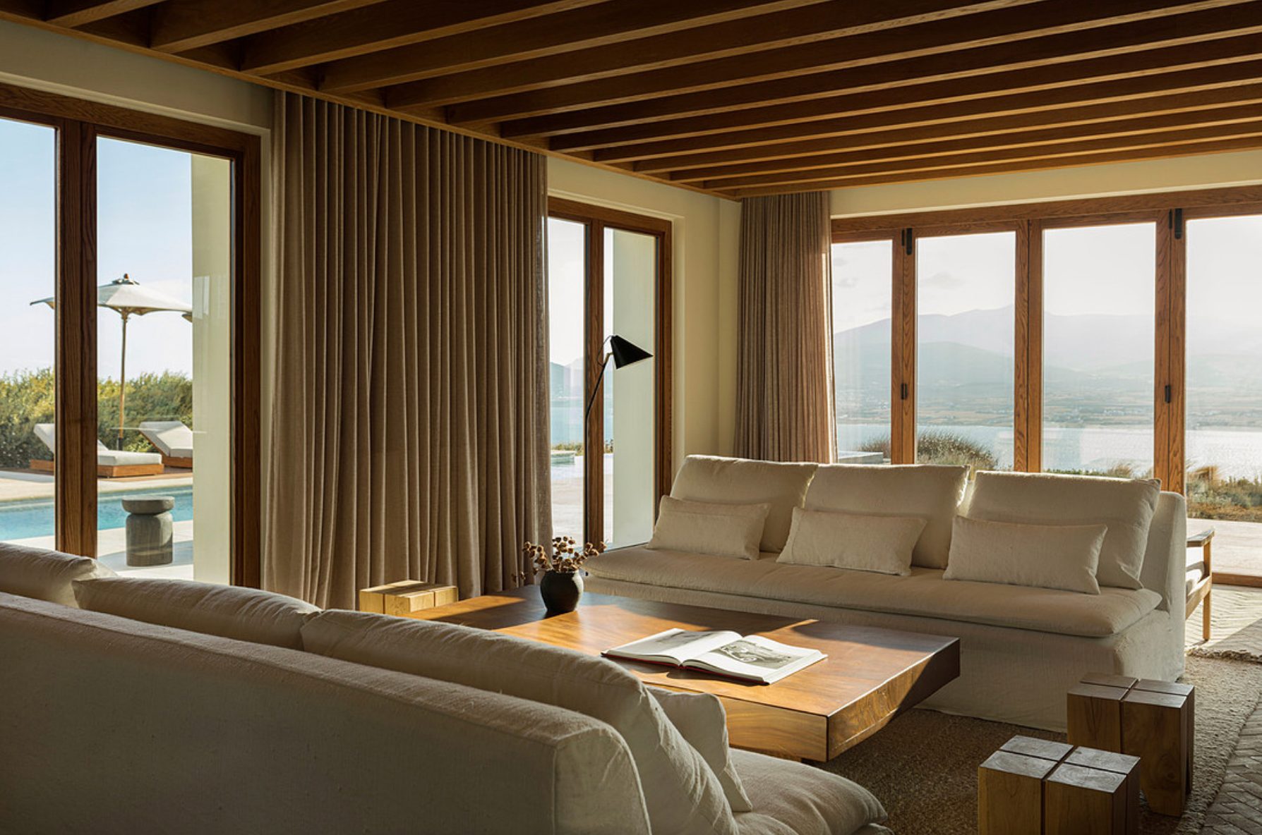 Living room with sea view