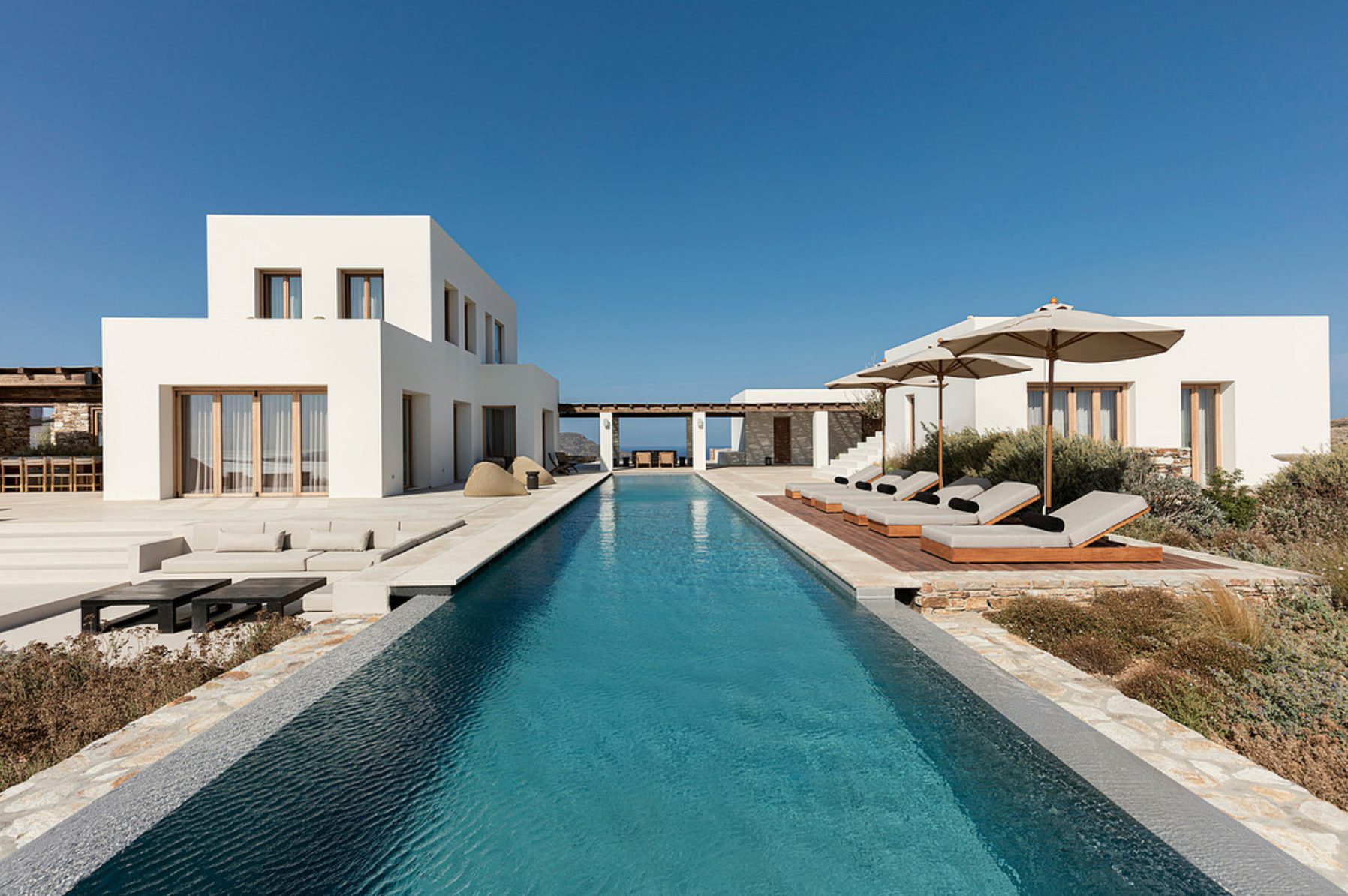 Perihelion Residence exterior with infinity pool